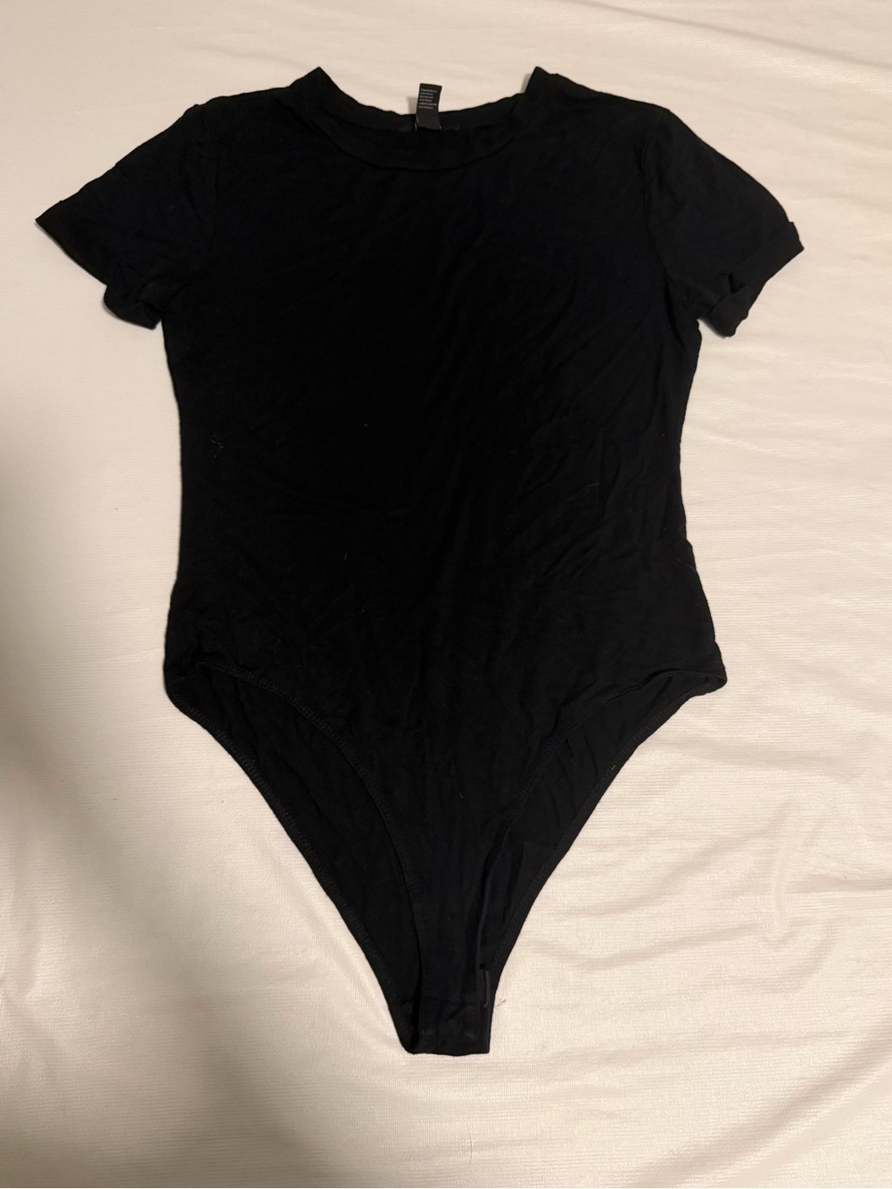 Forever 21 Black Short-Sleeve Bodysuit